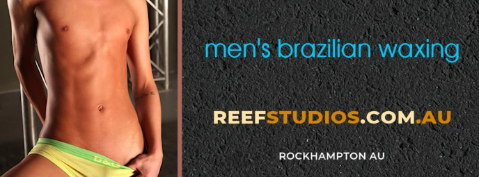 Men's Brazilian waxing sexy poster